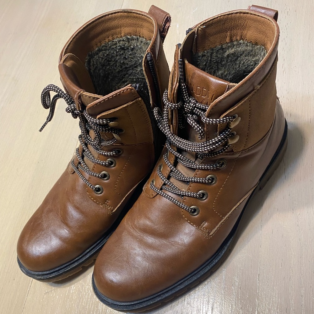 Madden Girl Brown Lace-Up Boots
